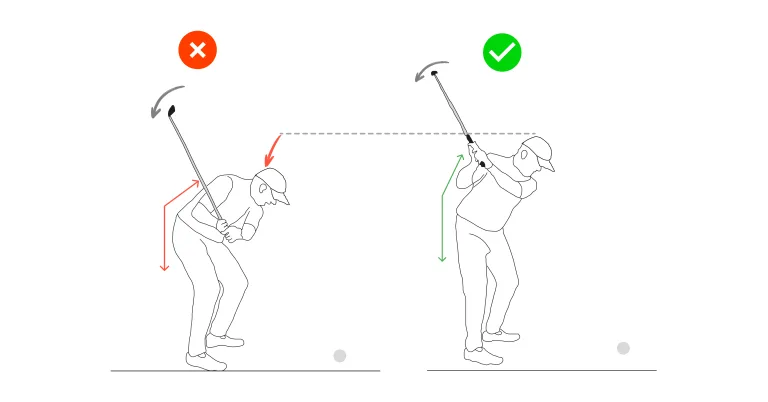 Dipping the Head in downswing