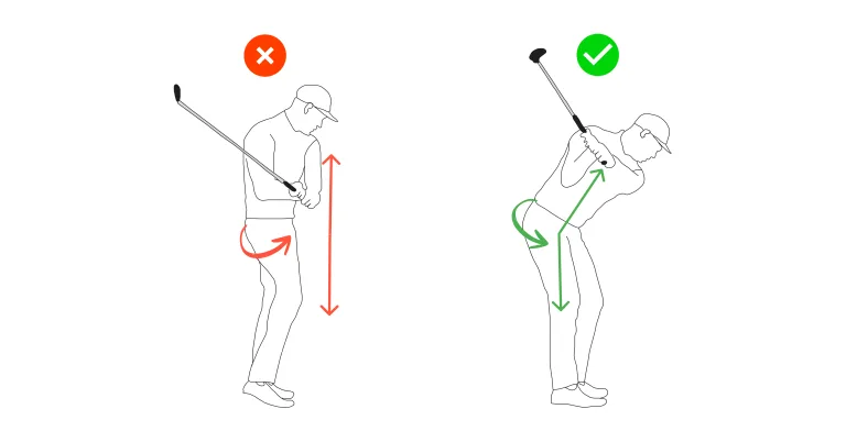 Early Extension in golf Downswing