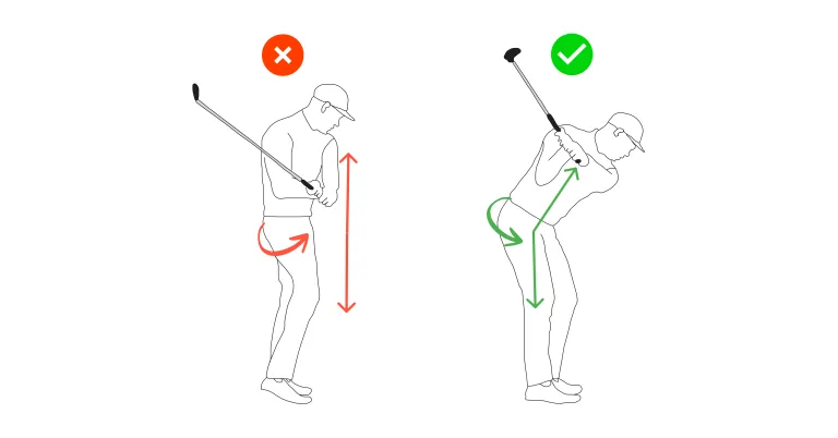 Early Extension in golf Downswing