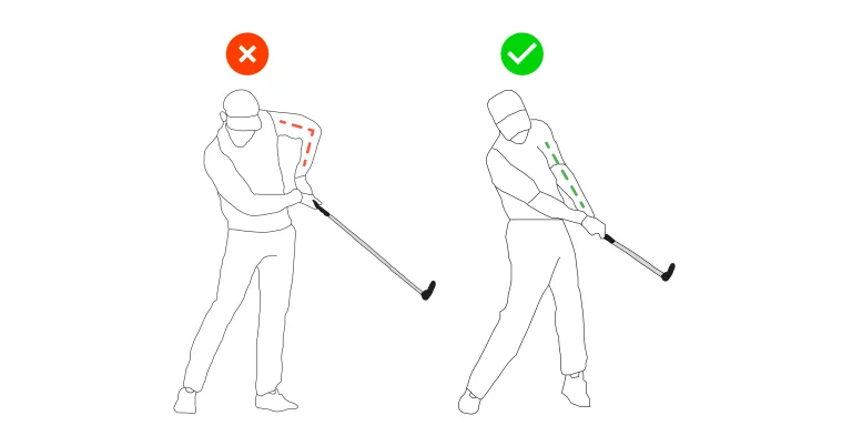 Chicken Wing in Followthrough