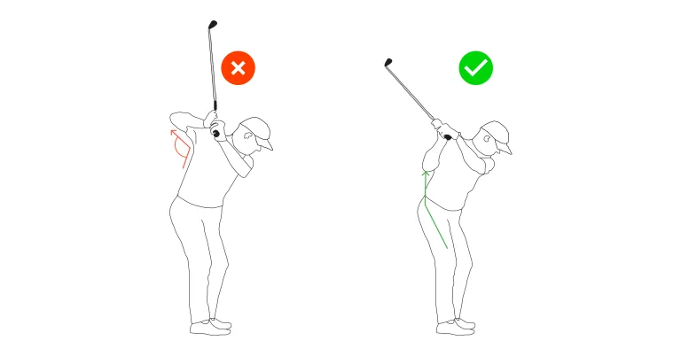 Flying Elbow at Top in Golf