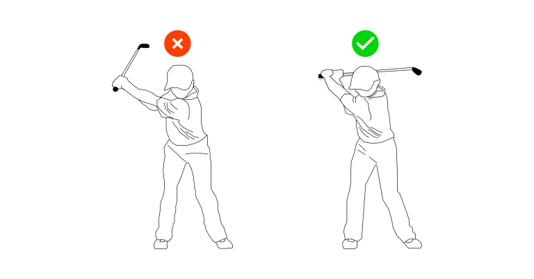 Lack of Wrist Hinge in Backswing