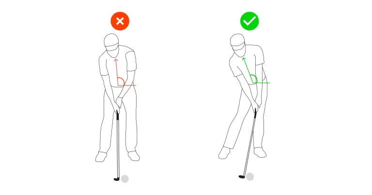 Lack of Sidebending at Impact in Golf